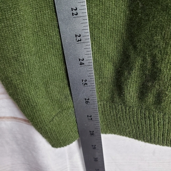 Vintage 90s Liz Wear Lambs Wool Green Pullover Long Sleeve Sweater Size Large - Picture 8 of 9